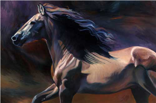 Susan Sheets - Stallion (700x500), Png Download