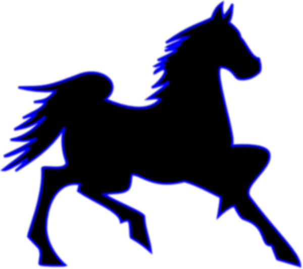 Blue Horse Cliparts - Horse Clip Art (600x533), Png Download