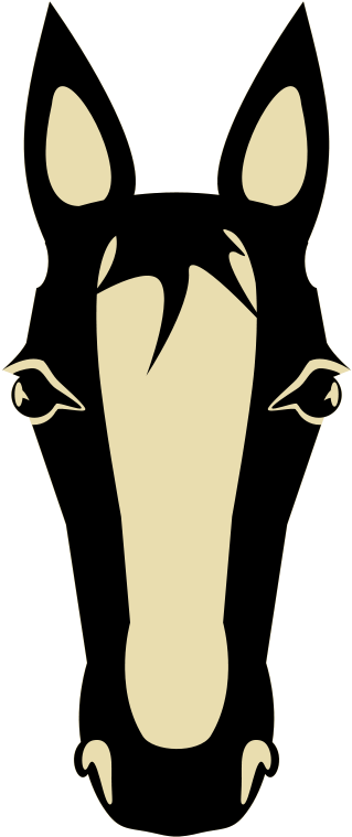 Silhouette Horse Head Clipart Image - Horse Head Silhouette Front (350x800), Png Download