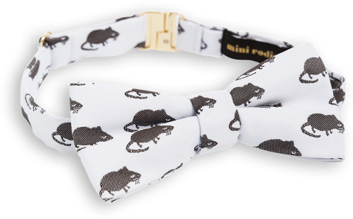 Mini Rodini Boys Mouse Print Bow Tie (786x786), Png Download