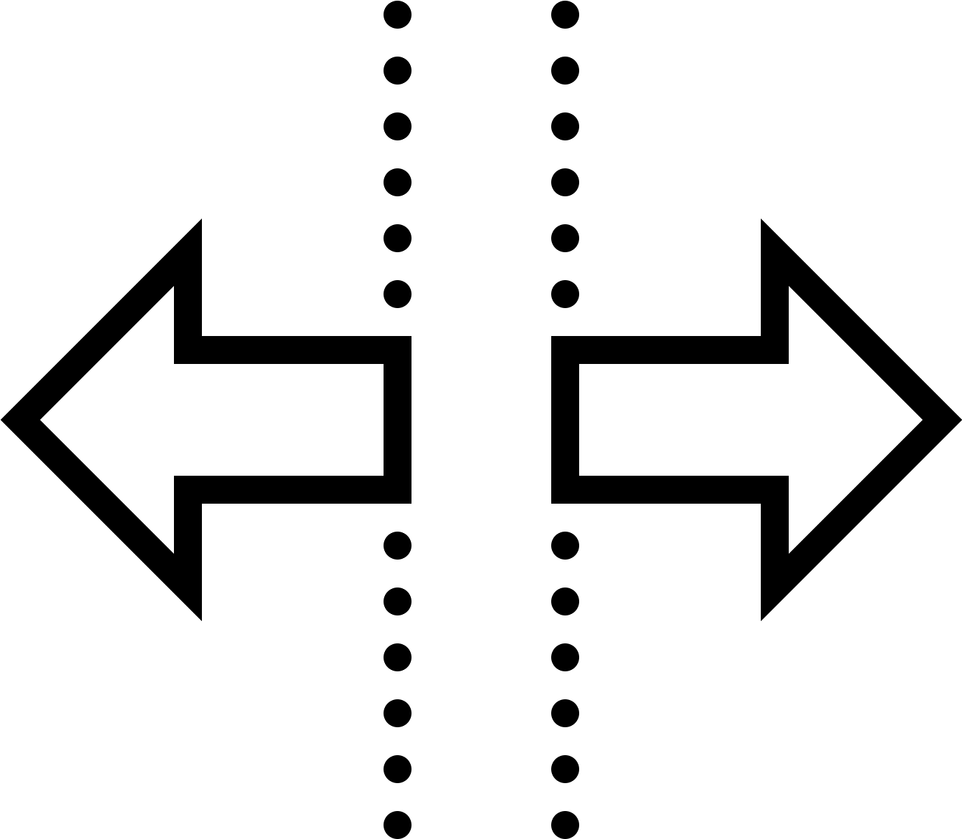There Is Two Vertical Lines Of Equal Length - Horizontal Expand Icon (1600x1600), Png Download