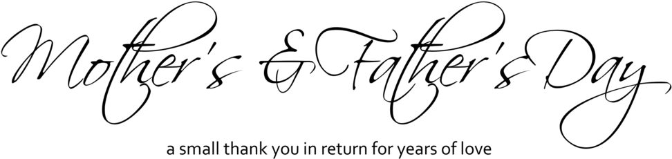 Mother's & Father's Day (1000x268), Png Download