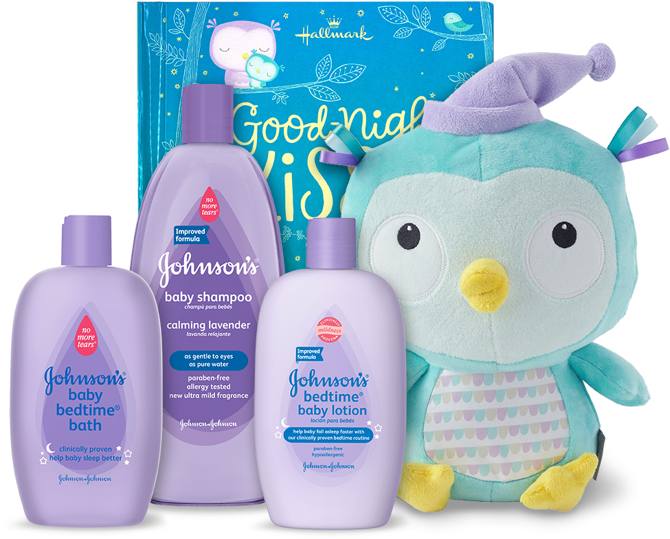 Johnson's Bedtime Good-night Kisses Baby Gift Set - Johnson Bedtime Good Night Kisses (1046x891), Png Download