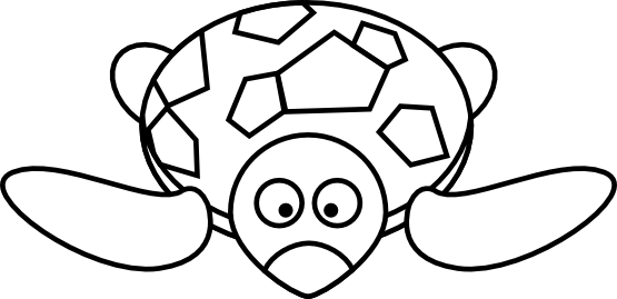 0 Turtle Clip Art Clipart Fans - Animals Clipart Black And White (555x269), Png Download