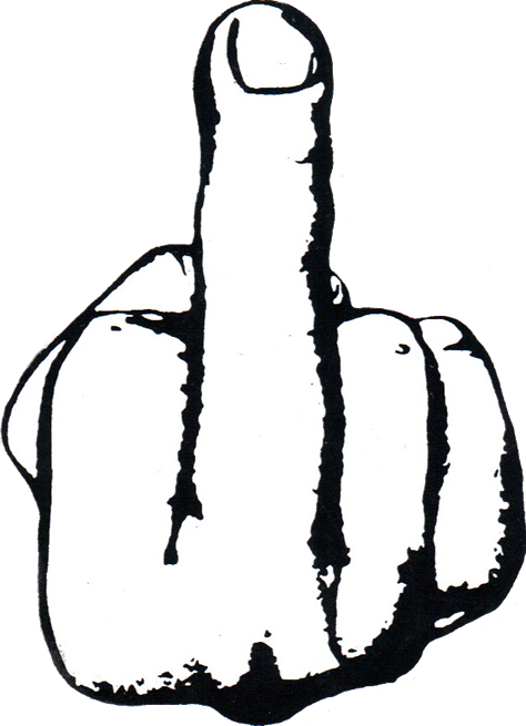 Finger - Middle Finger Sticker (474x655), Png Download
