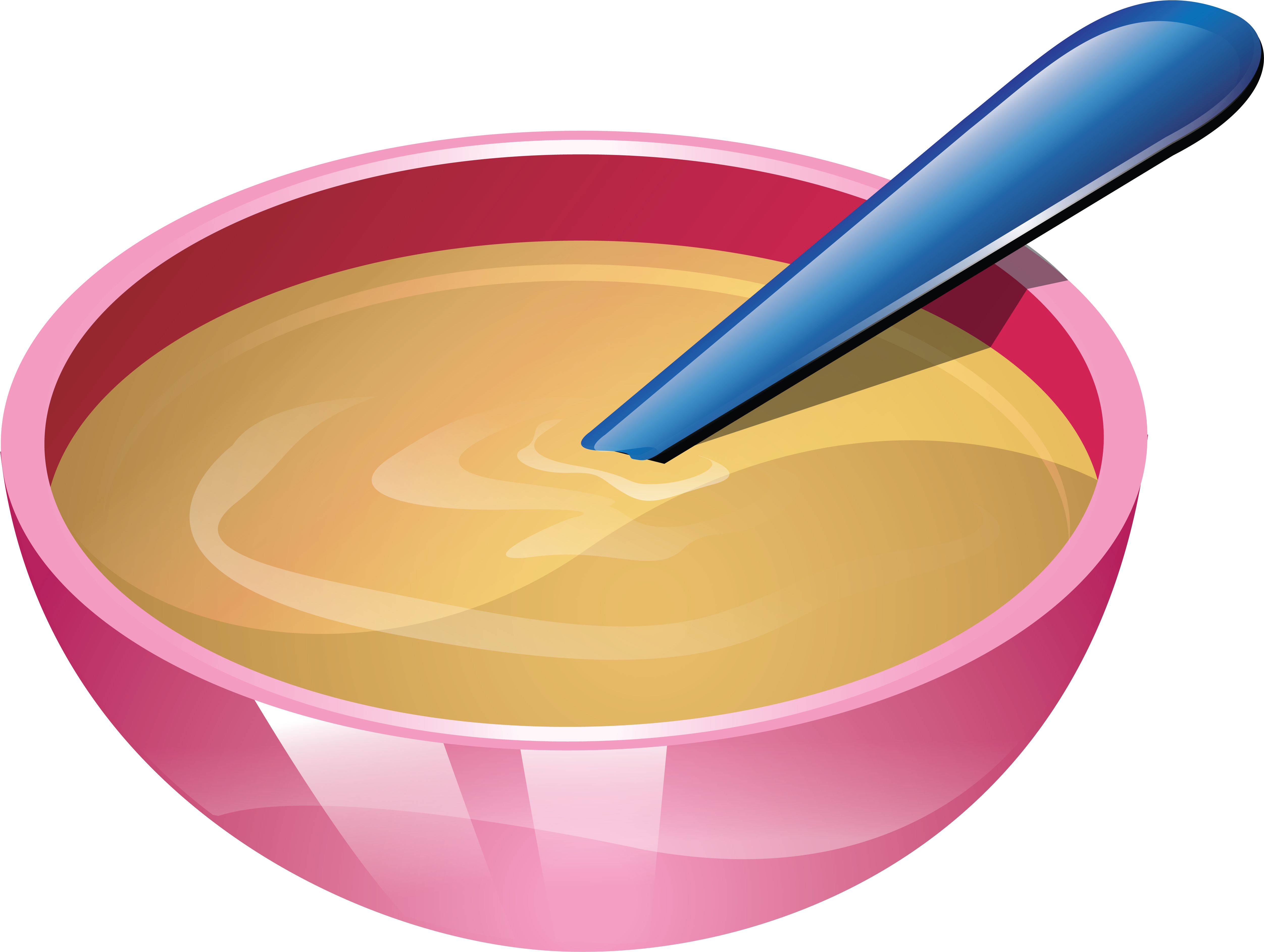 Clipart Soup In Pink Bowl Png Image - Porridge Png (5106x3800), Png Download