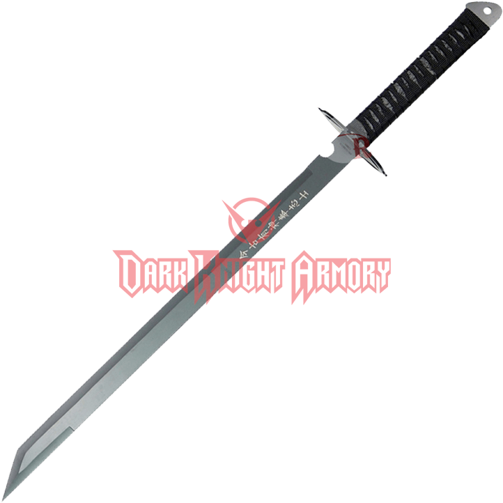 Full Tang Ninja Sword With Oval Guard (730x730), Png Download