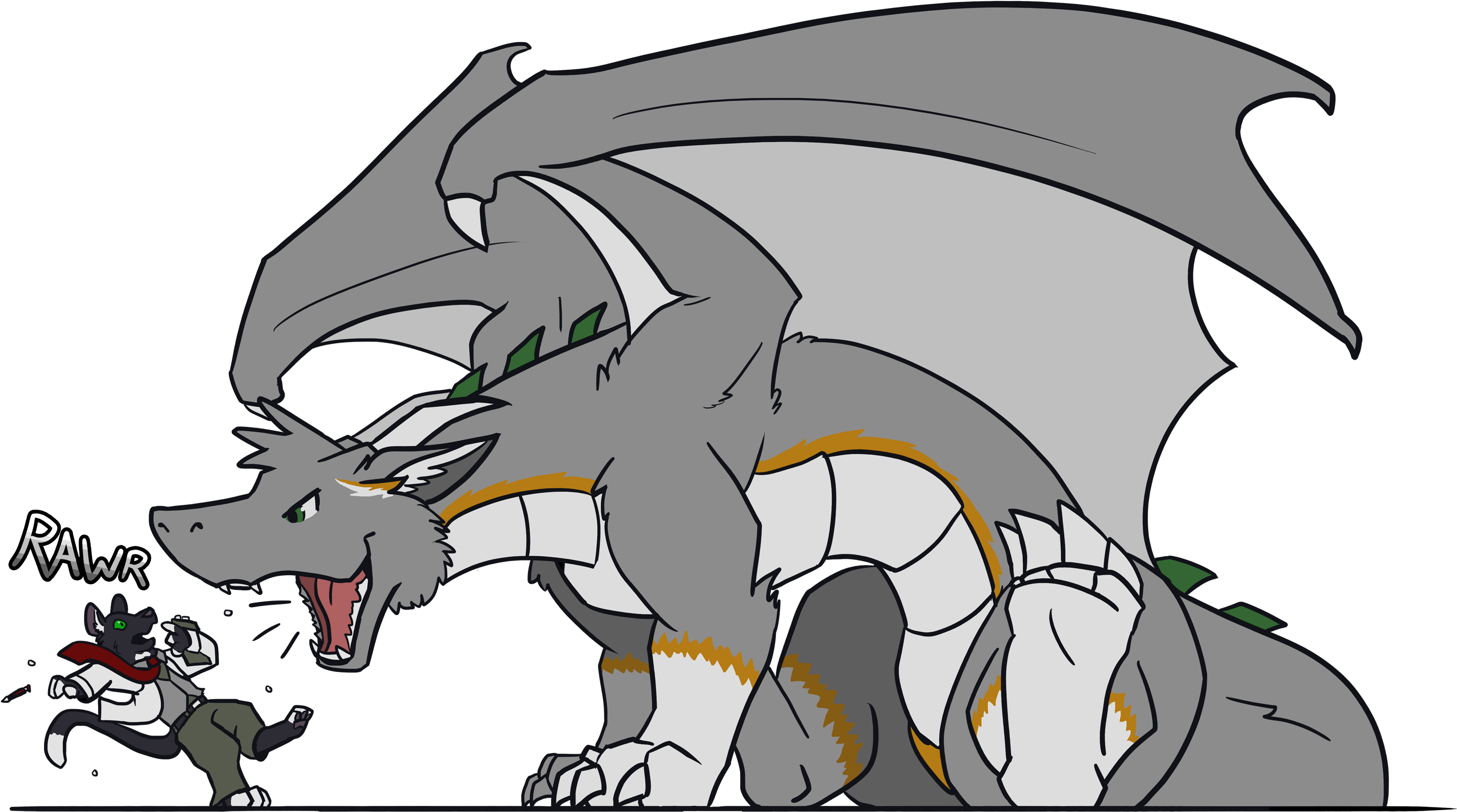 Rawr Dragon (2970x1890), Png Download
