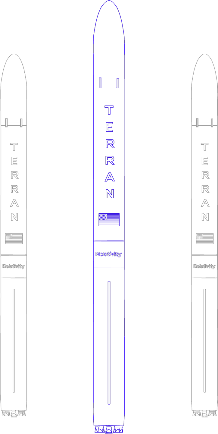 Relativity Space - Illustration - Terran - Rockets (845x1502), Png Download