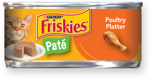 Friskies Pate Poultry Platter Canned Cat Food (700x489), Png Download