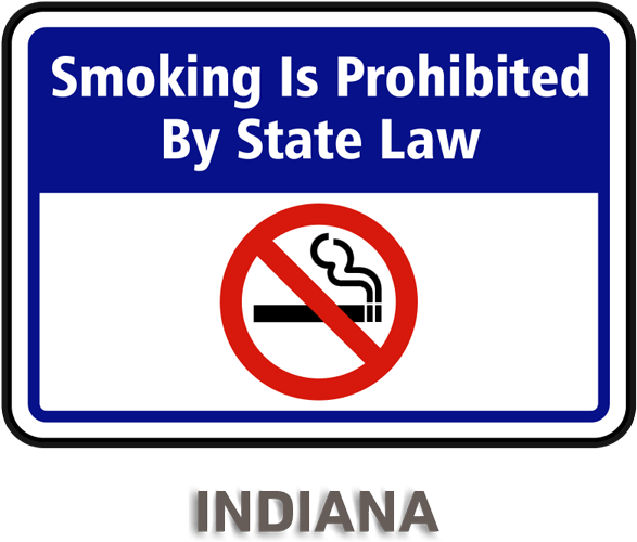 Indiana No Smoking Sign (600x530), Png Download