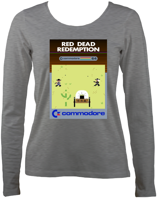 Commodore 'c64 Red Dead Redemption' Ladies Long (680x680), Png Download