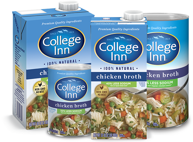 Fat Free & Lower Sodium Chicken Broth (1050x476), Png Download