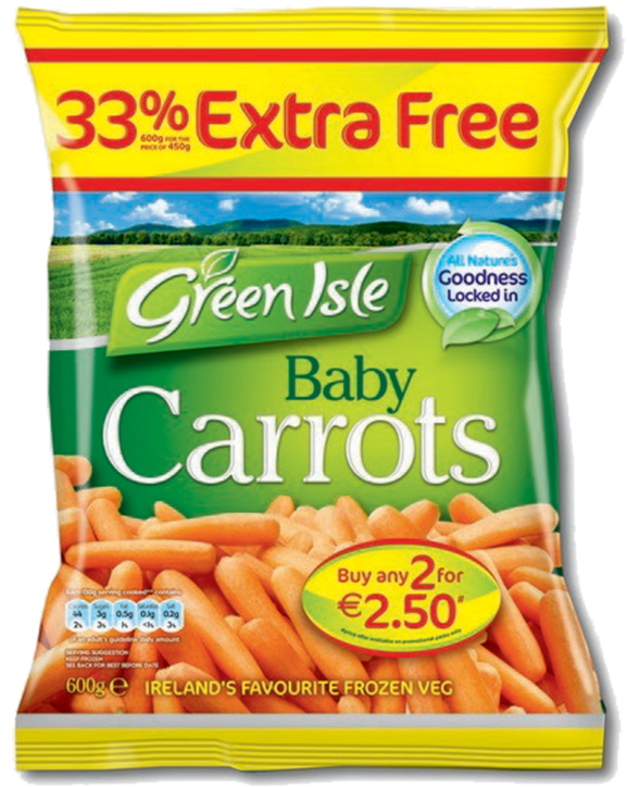 Green Isle Baby Carrots 600g 33 Extra Visual High Res (800x800), Png Download