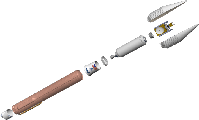 Satellite Or Spacecraft Carried By A Rocket (800x532), Png Download