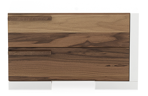 Image For Brown And White Birch Wood Nightstand (519x804), Png Download