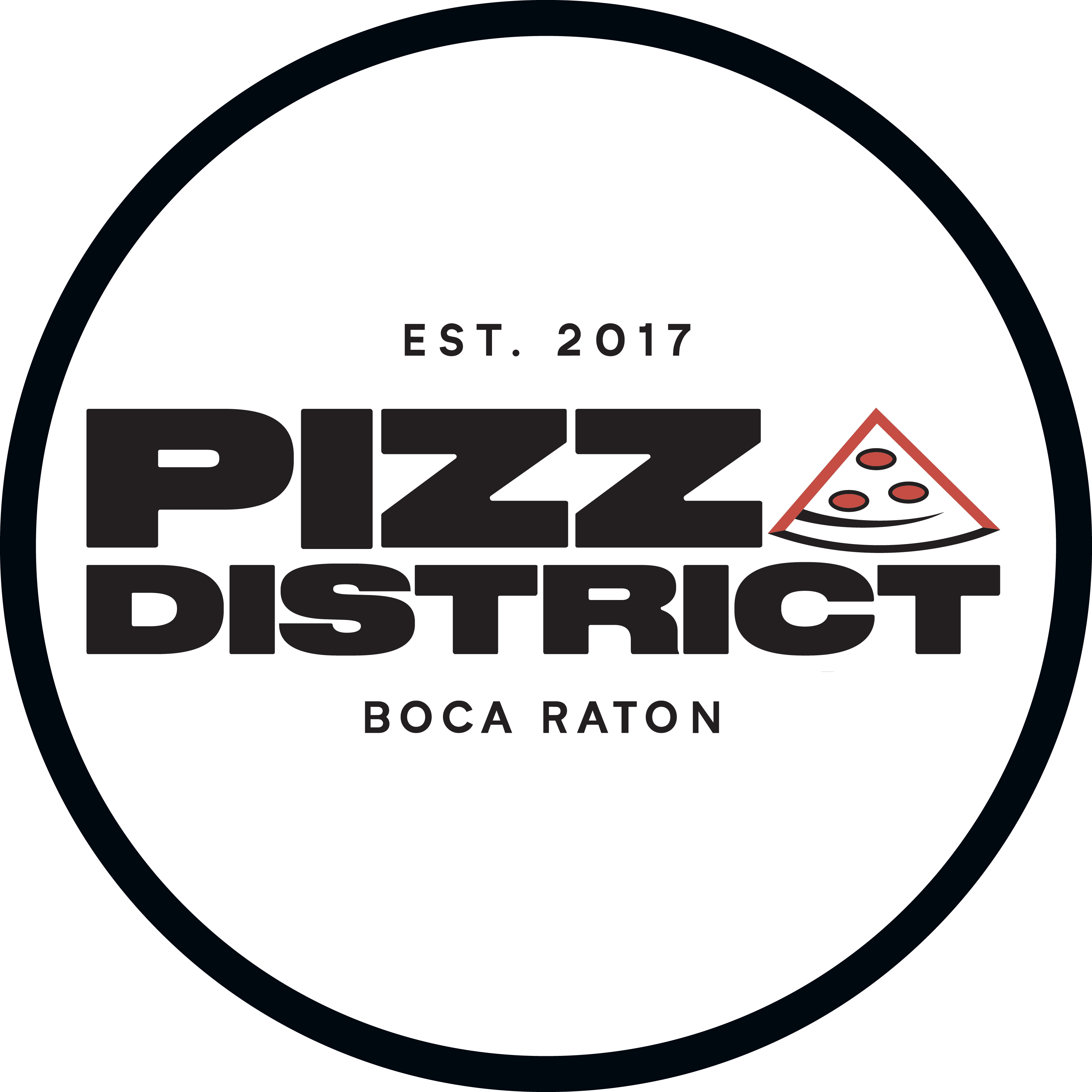 Pizza District Menu (3296x3296), Png Download