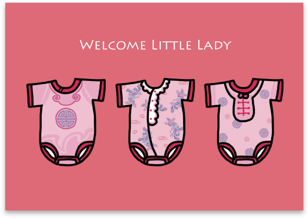 Welcome Little Lady " Card Greeting Cards (720x964), Png Download