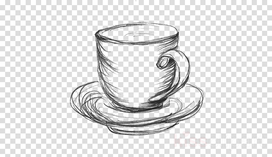 Coffee Cup Sketch Png Clipart Coffee Teacup (900x520), Png Download