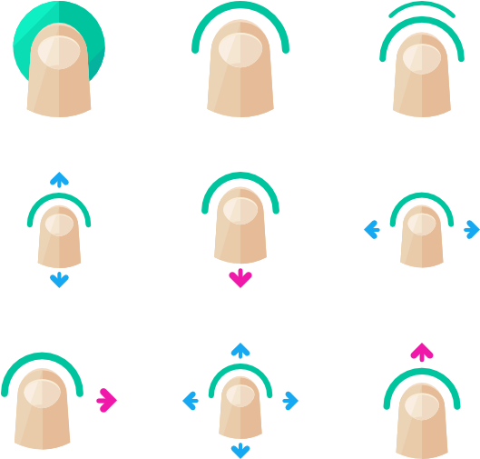 Finger Gestures (600x564), Png Download