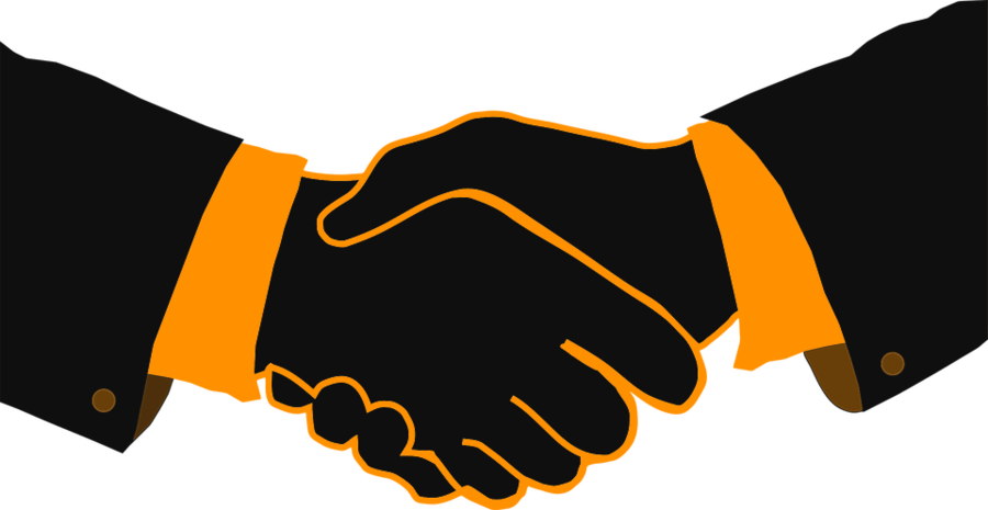 Handshake Clipart Handshake Social Media Company - Business Partners Clipart Png (900x465), Png Download