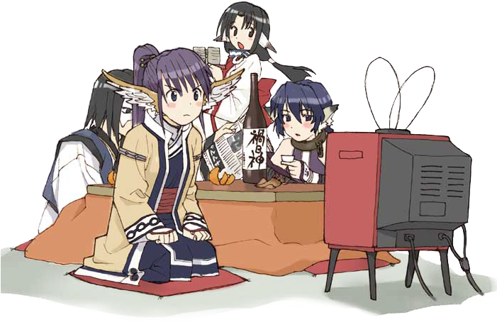Watchingtv - Anime Girl Watching Tv (700x517), Png Download