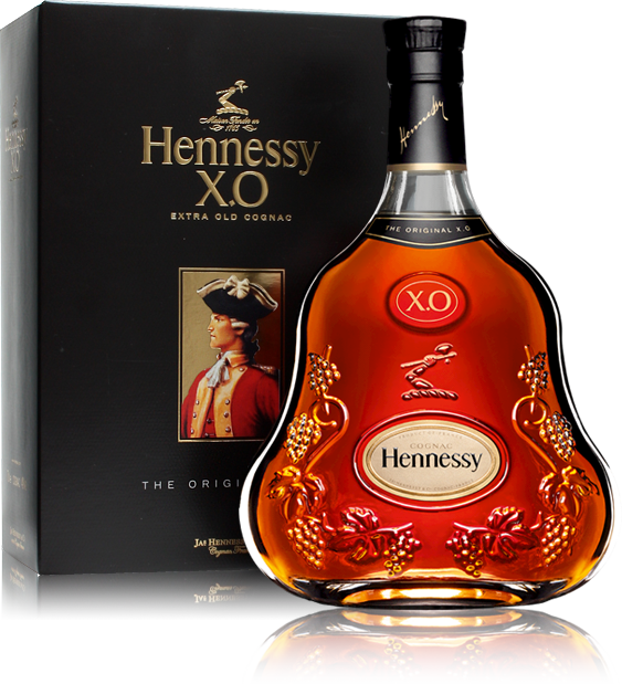 Hennessy Xo Bottle With Gift Box - Hennessy Cognac X.o. X 6 (563x619), Png Download