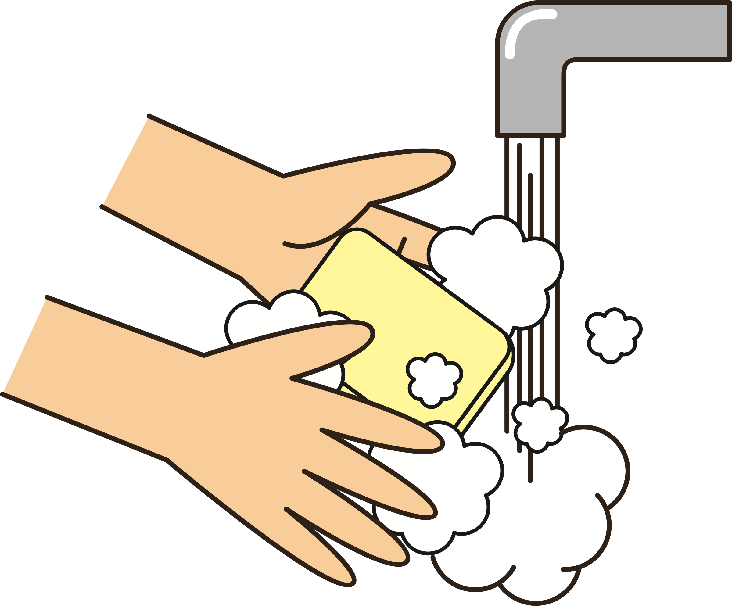 This Free Icons Png Design Of Wash Your Hands With (2400x1987), Png Download