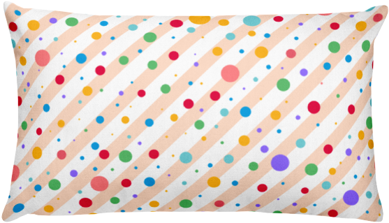 Multi Colored Polka Dots And Stripe Pattern Premium - Dot Grid Notebook: Colorful Dot Design (600x600), Png Download