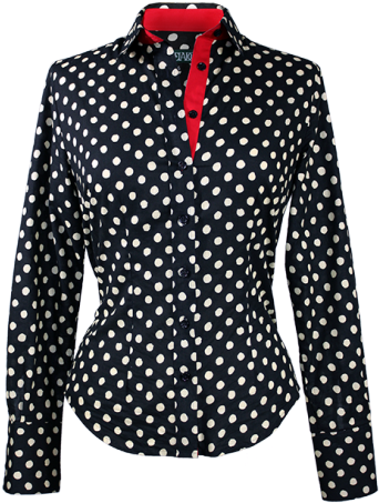 Women's Cream Polka-dot "gipsy" Shirt • Souleiado - Sarah Shahi (457x517), Png Download