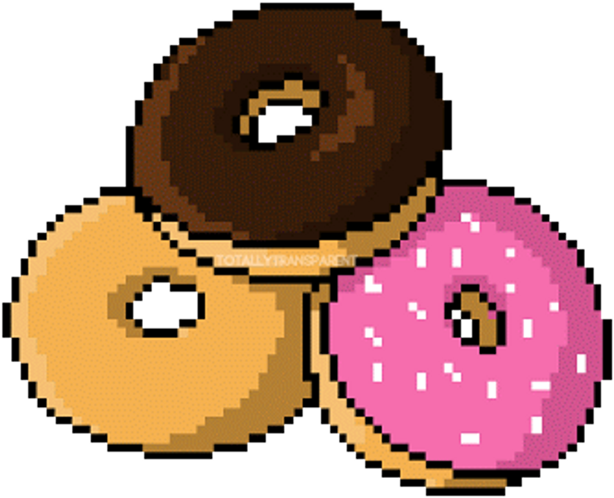 Dona Donut Pink Tumblr Cute Food Png Transparent Transp - Animated Food Transparent (1024x1024), Png Download