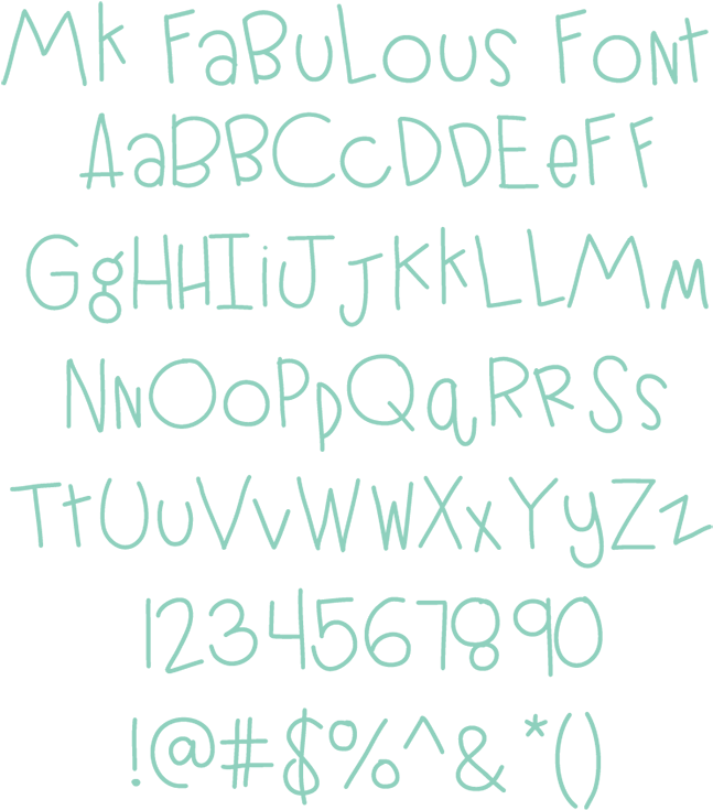 Miss Kate Cuttables Fabulous Font Scrapbooking Fonts - Cute Font Transparent (648x742), Png Download