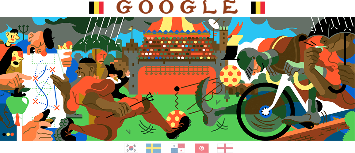 World Cup 2018 Day 5 5138360925421568 5630721452408832 - World Cup 2018 Google Doodle (1158x500), Png Download