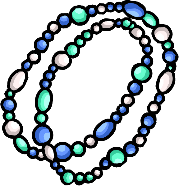 Bead Necklace Png (576x596), Png Download