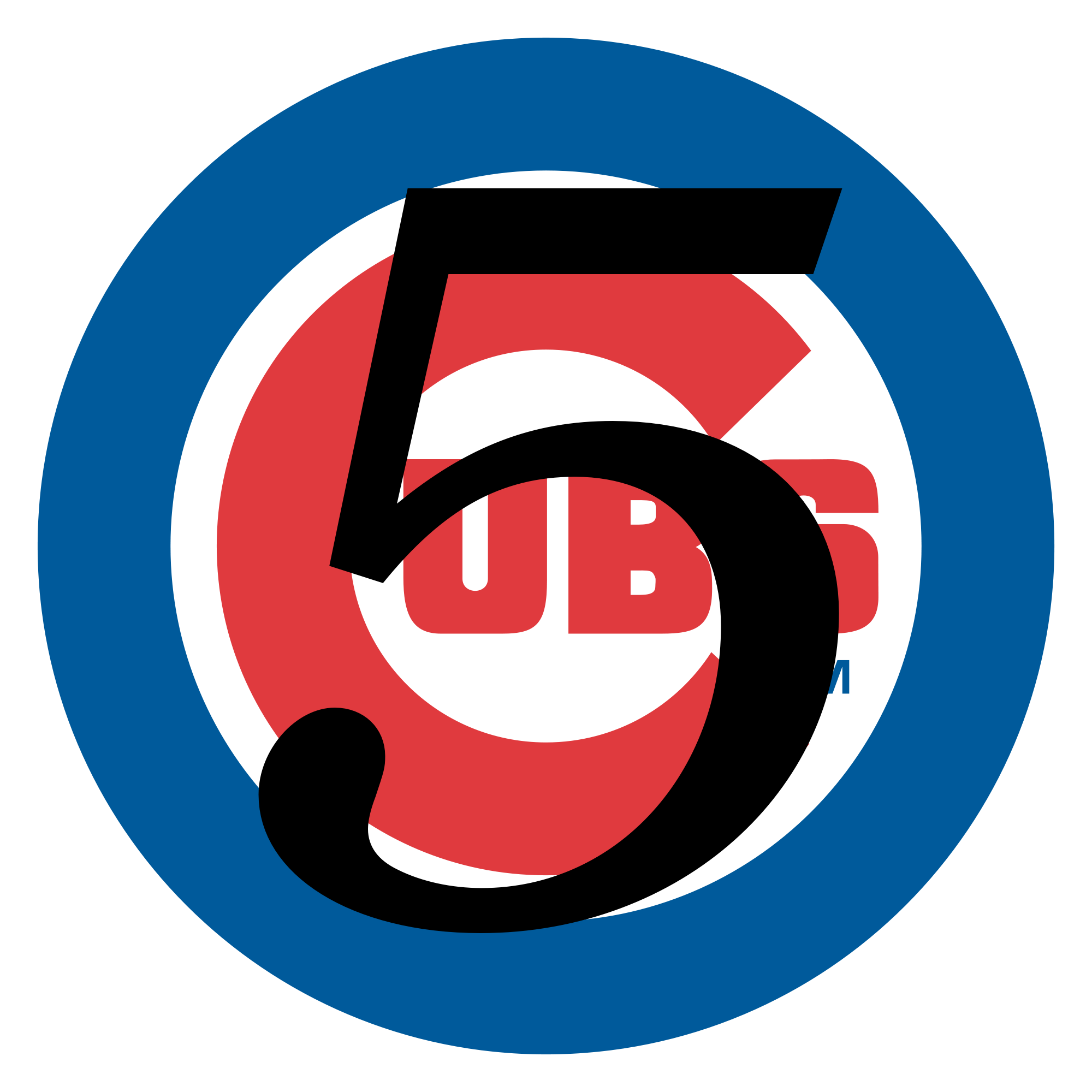 2000px-chicago Cubs Logo - Cubs Magic Number 5 (2000x2000), Png Download