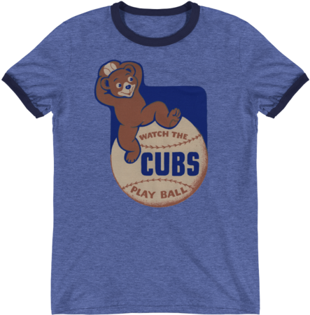 Vintage Chicago Cubs Tee - Shotgunwillies Conway T Shirt On An Amazing Heather (500x500), Png Download