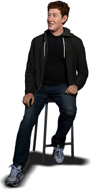 Mark Zuckerberg - Museo De Cera Madrid Mark Zuckerberg (322x675), Png Download