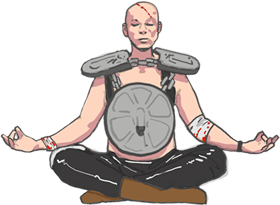 Meditatingguy - Sitting (400x320), Png Download