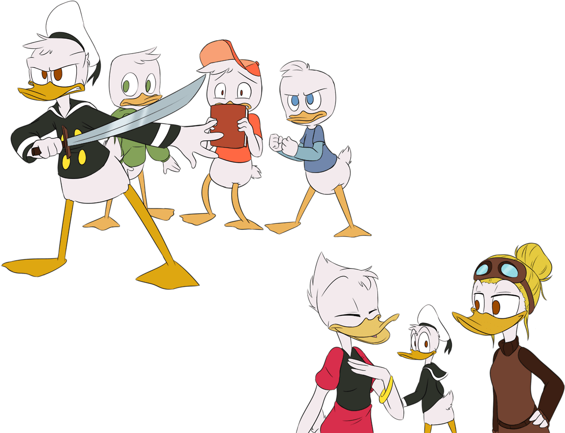 Donald Is A Very Protective Uncle Also I'd Like - Donald And Della Duck (1280x905), Png Download