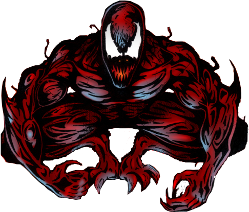 Carnage Render - Spider Man Carnage (500x445), Png Download