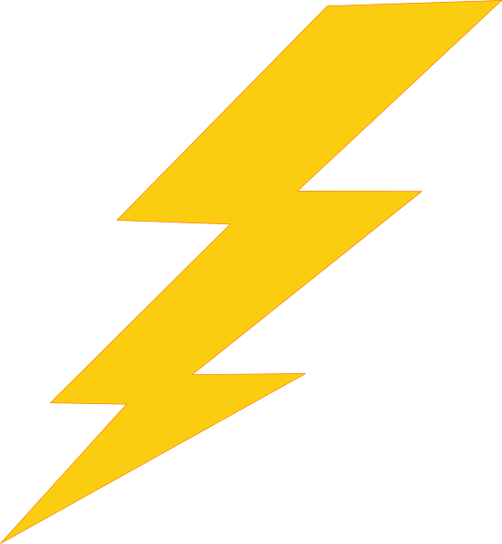Banner Royalty Free Bolt Plain Clip Art At Clker Com - Clipart Lightning Bolt (552x599), Png Download