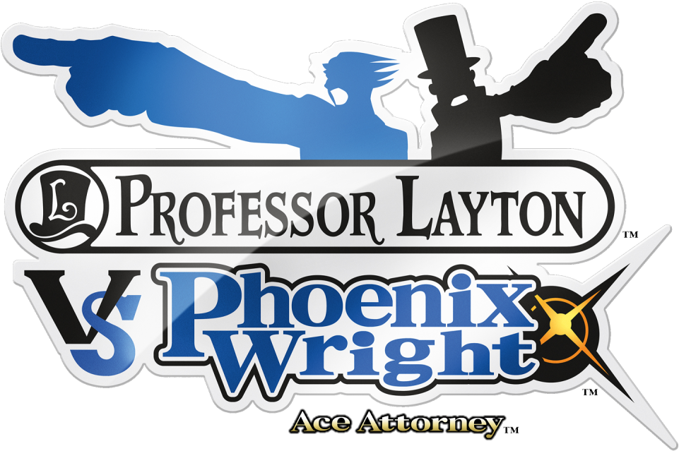 Phoenix Wright Logo Png - Professor Layton Vs Phoenix Wright Logo (1000x705), Png Download