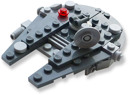 Brick Star Wars Millennium Falcon Photo Transparent - Construction Set Toy (510x357), Png Download