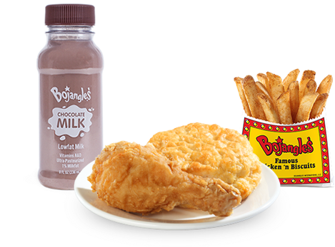 Kids Chicken Leg - French Fries (600x600), Png Download