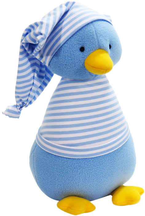 Fleece Penguin Pale Blue Stripe T-shirt Soft Toy - Toy (750x750), Png Download