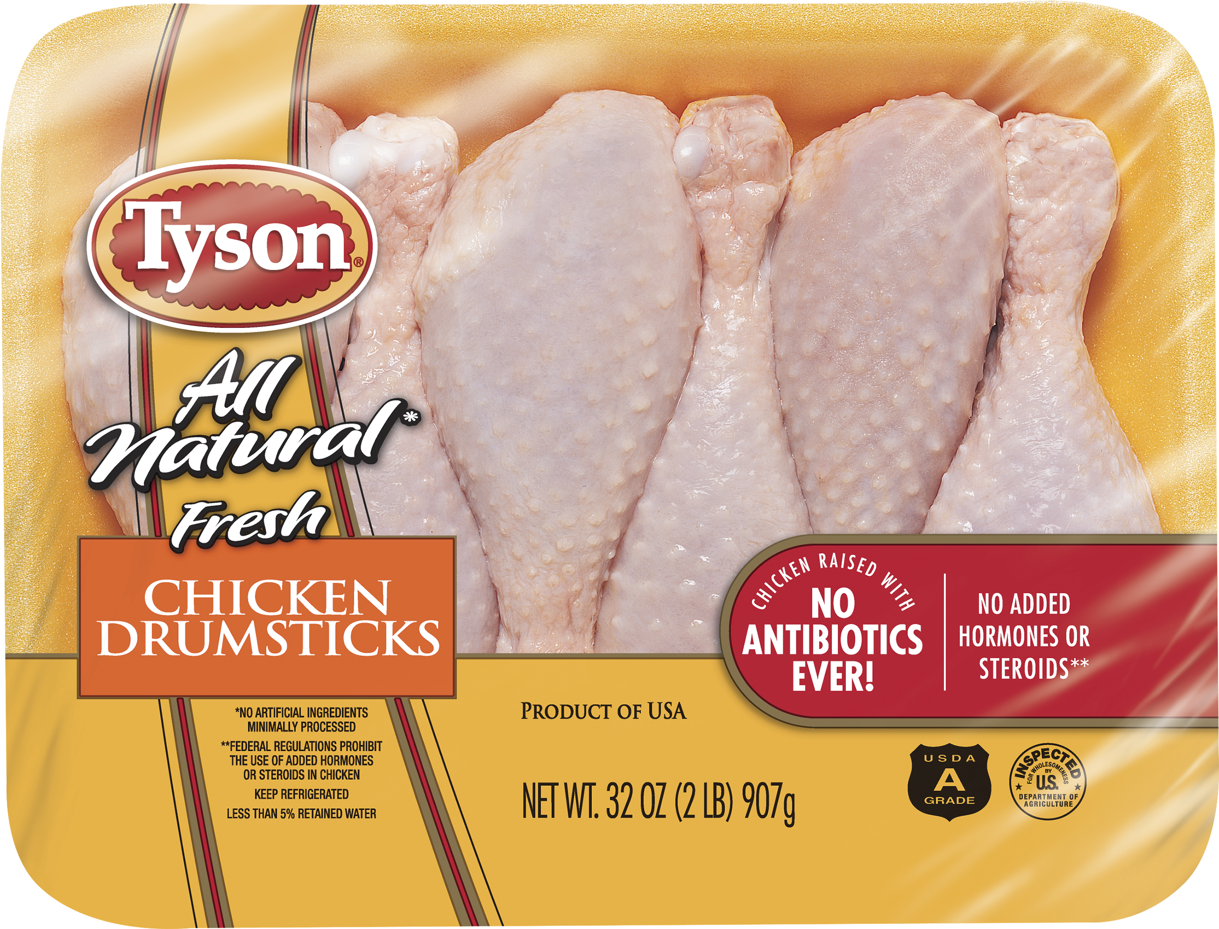 Tyson® All Natural Fresh Chicken Drumsticks, 2 Lb - Nature Raised Farms Chicken Breast Tenderloins (2400x2400), Png Download