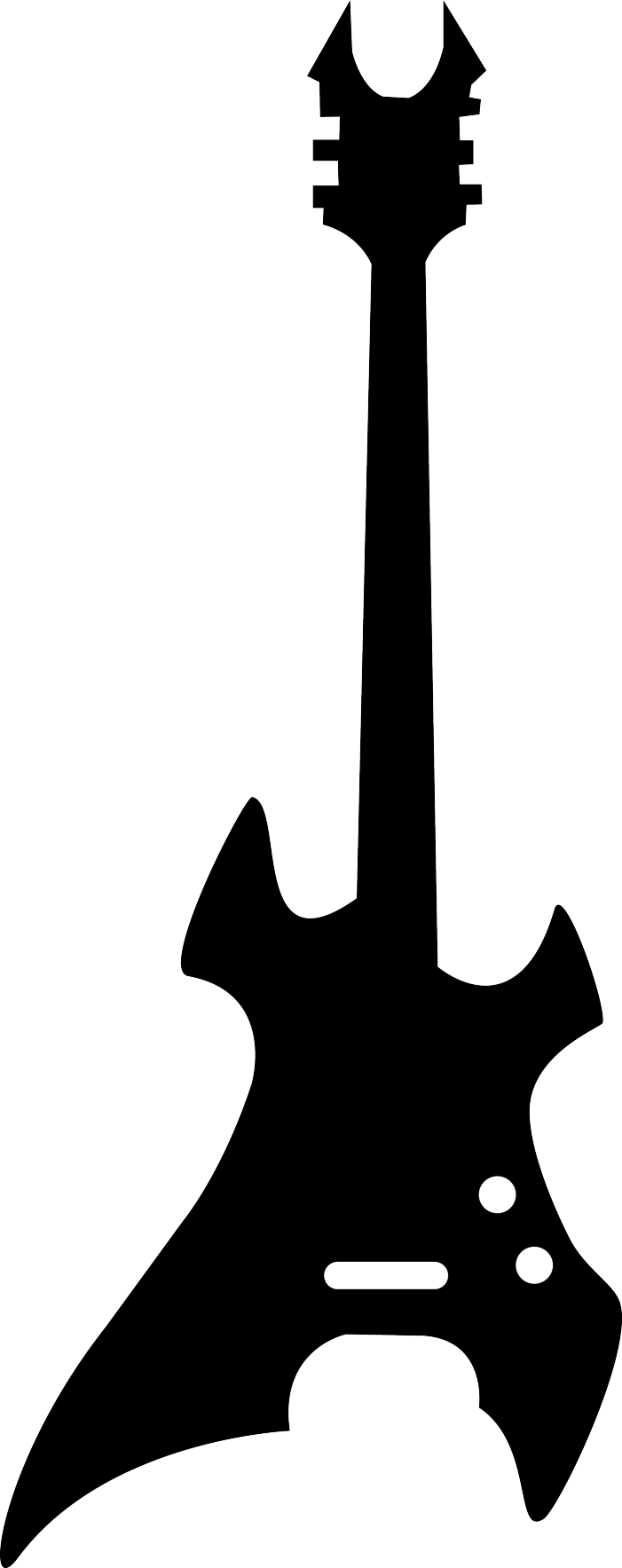 Danacorynne Electric Guitar Silhouette - Bc Rich Warbeast (701x1767), Png Download