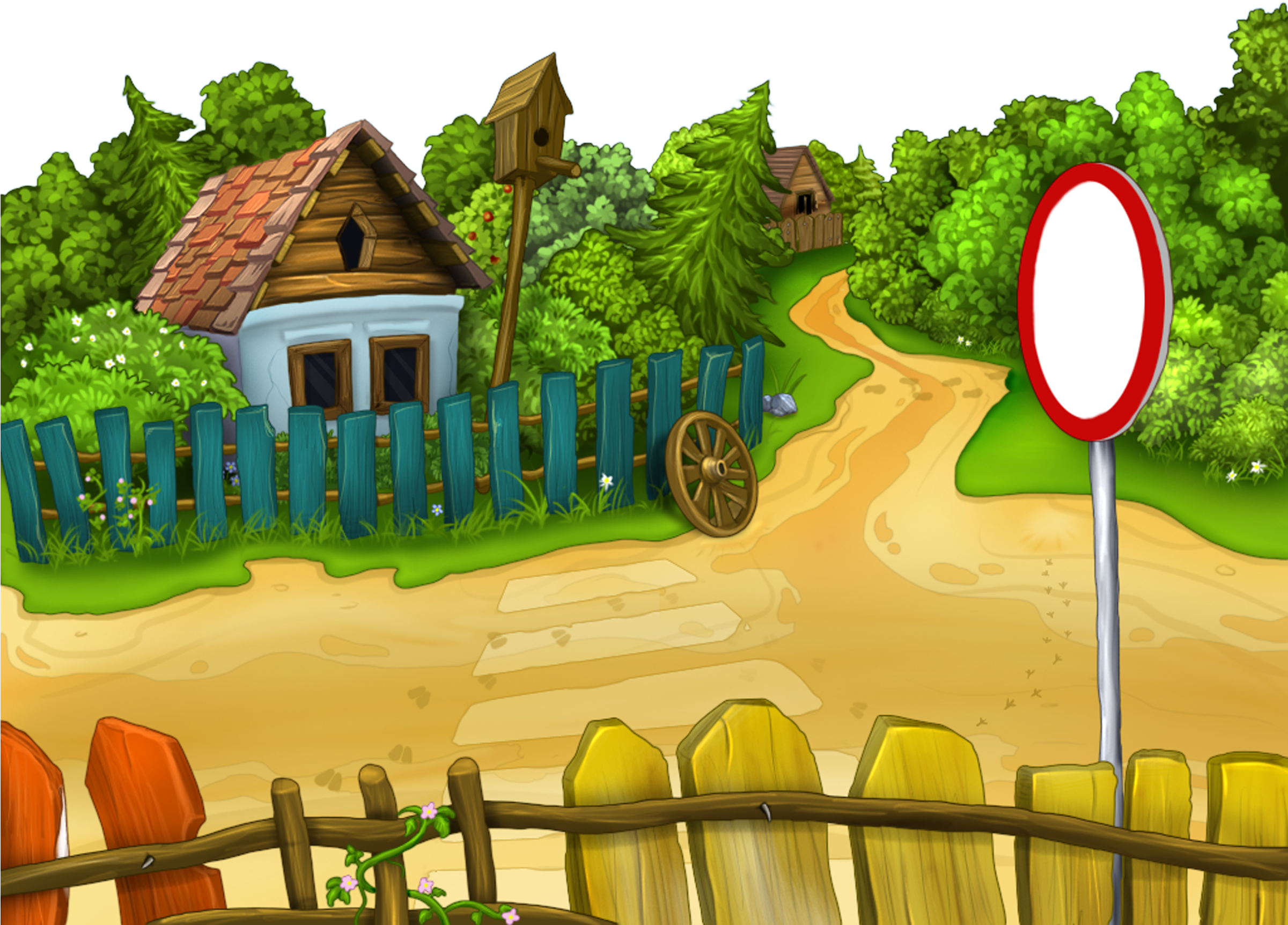 Desde La Casa - Cartoon Hd Background Images Nature (2400x1800), Png Download
