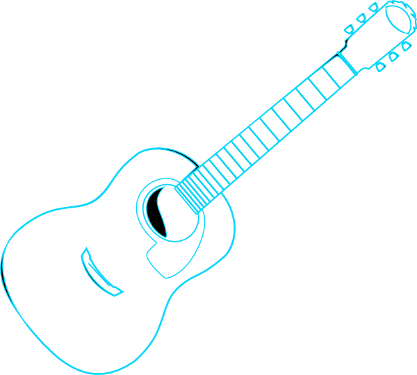 Download Hd Guitar Outline Blue Clip Art Guitar Clipart Png Blue Transparent Png Image Nicepng Com