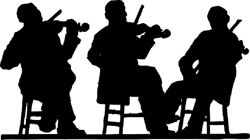 Mb Image/png - People Playing Music Silhouette (800x448), Png Download